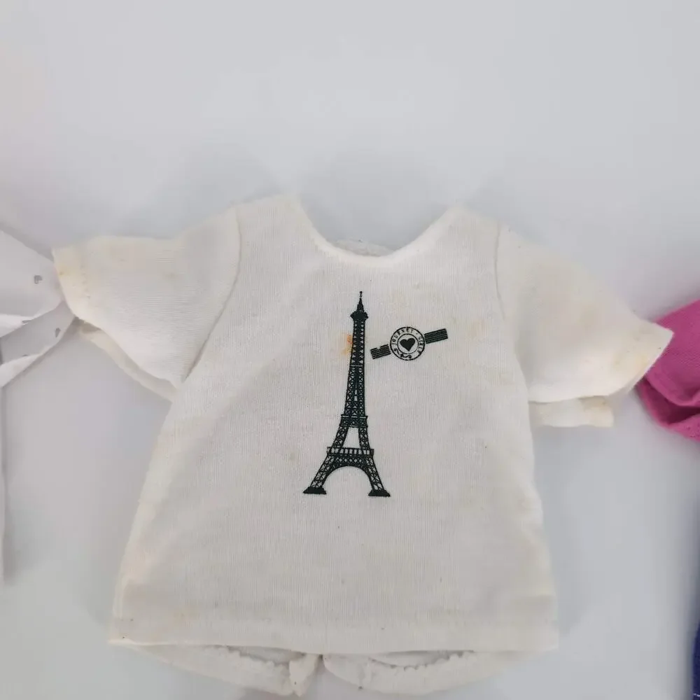 8 + 1 Piece Doll Clothing Bundle - 4 Short Sleeve Tops & 4 Bottoms for 18